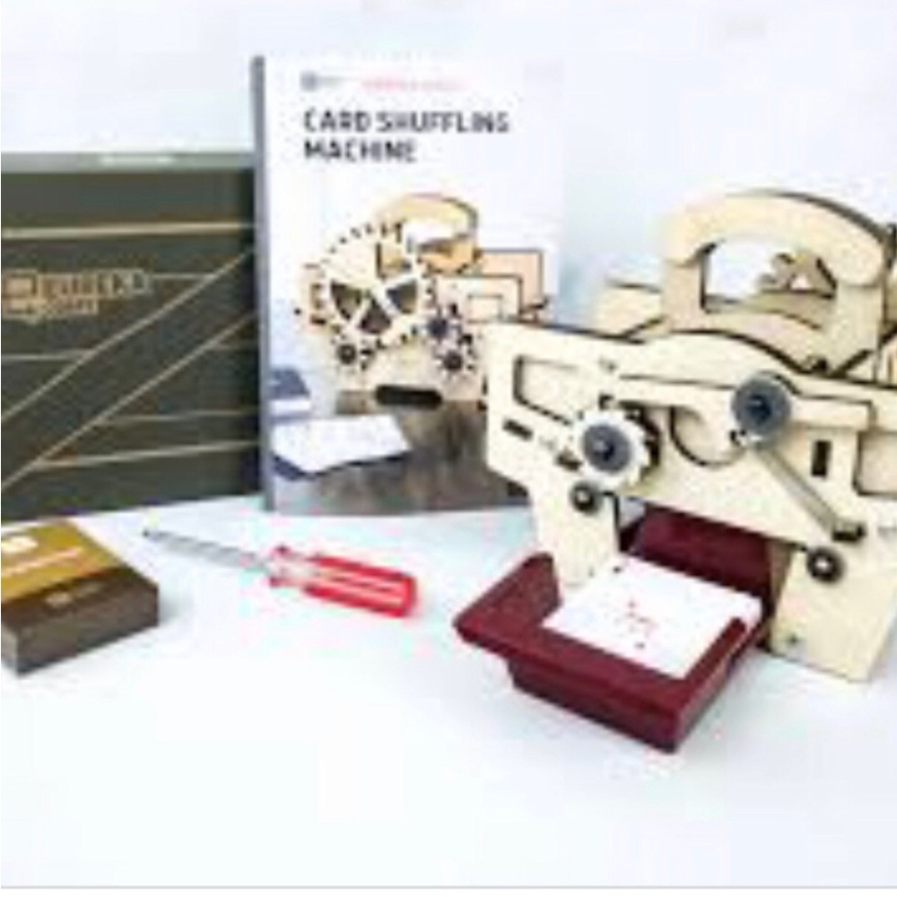 Build your own Eureka Wooden Card Shuffling Machine with Red Card Tray